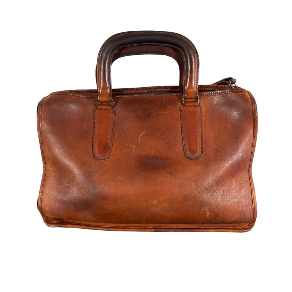 RARE Vintage Coach Brown Leather Bag Coach Stamp: 141-2126 Made In NYC - Picture 2 of 13